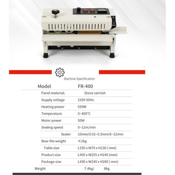 FR-400 Sürekli Bantlı Isıl Paketleme Makinesi - görsel 4