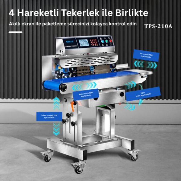 TPS-210A Mürekkep Püskürtmeli Baskı Özellikli Paketleme Makinesi - görsel 3