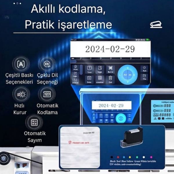 TPS-210AP Mürekkep Püskürtmeli Tarih Kodu Baskılı Paketleme Makinesi - görsel 2