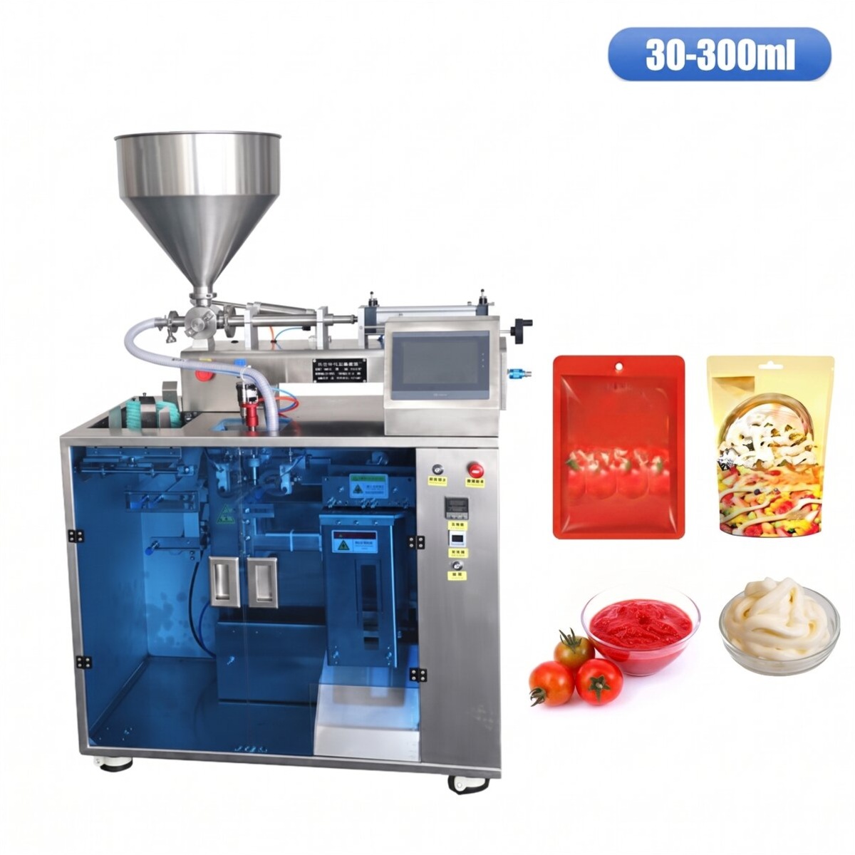 300ml Hazır Poşet Macun Dolum ve Paketleme Makinesi